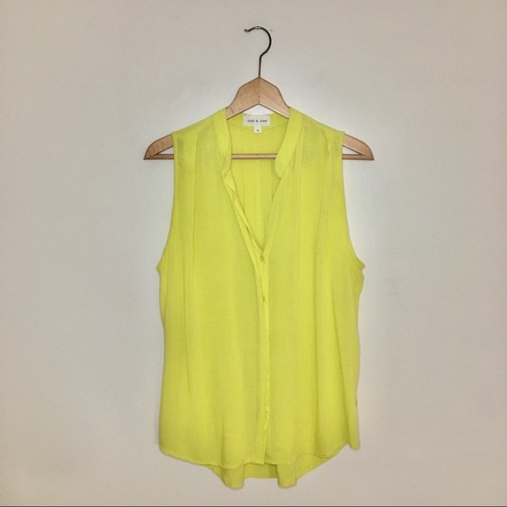 Cloth & Stone Yellow Sleeveless Blouse
